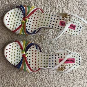 Betseyville Size 8 Rainbow Heels